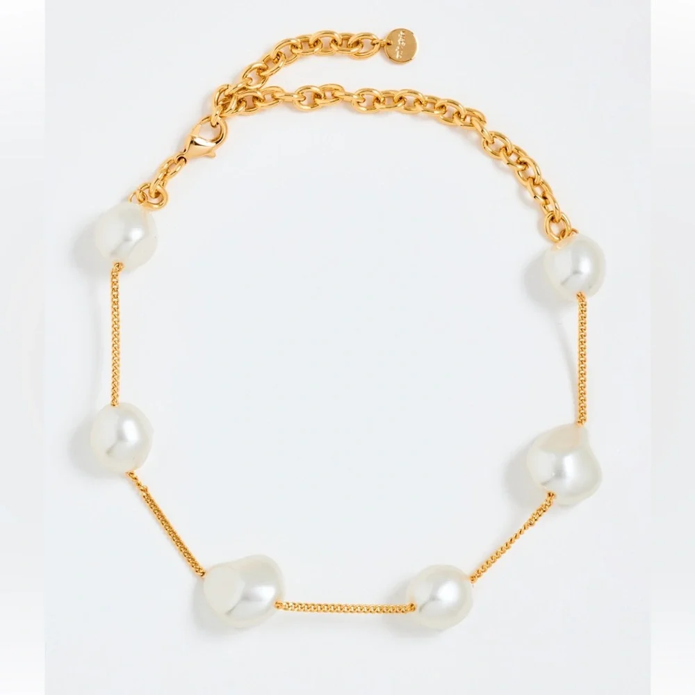 🌺🎉HP🎉🌺 NWT Cult Gaia Andie Pearl Choker Necklace - Picture 14 of 16